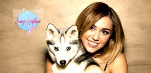 Miley Cyrus et son chien Floyd 
