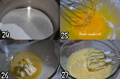 Etapes crème au beurre décoration