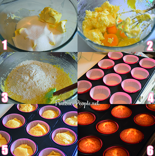 Etape1 : Cupcakes façon fraises Chantilly