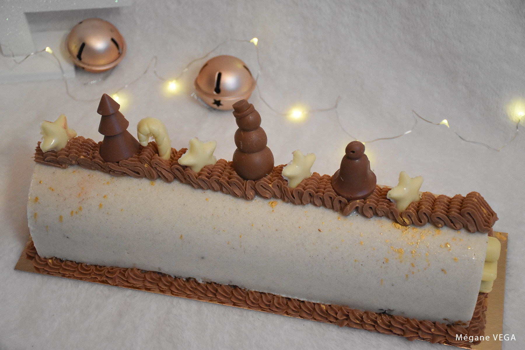Bûche chocolat, insert vanille poire (Blog Zôdio)